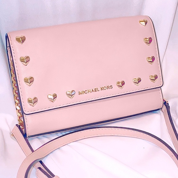 Michael Kors Handbags - *SOLD* Michael Pink Kors Clutch Purse Crossbody